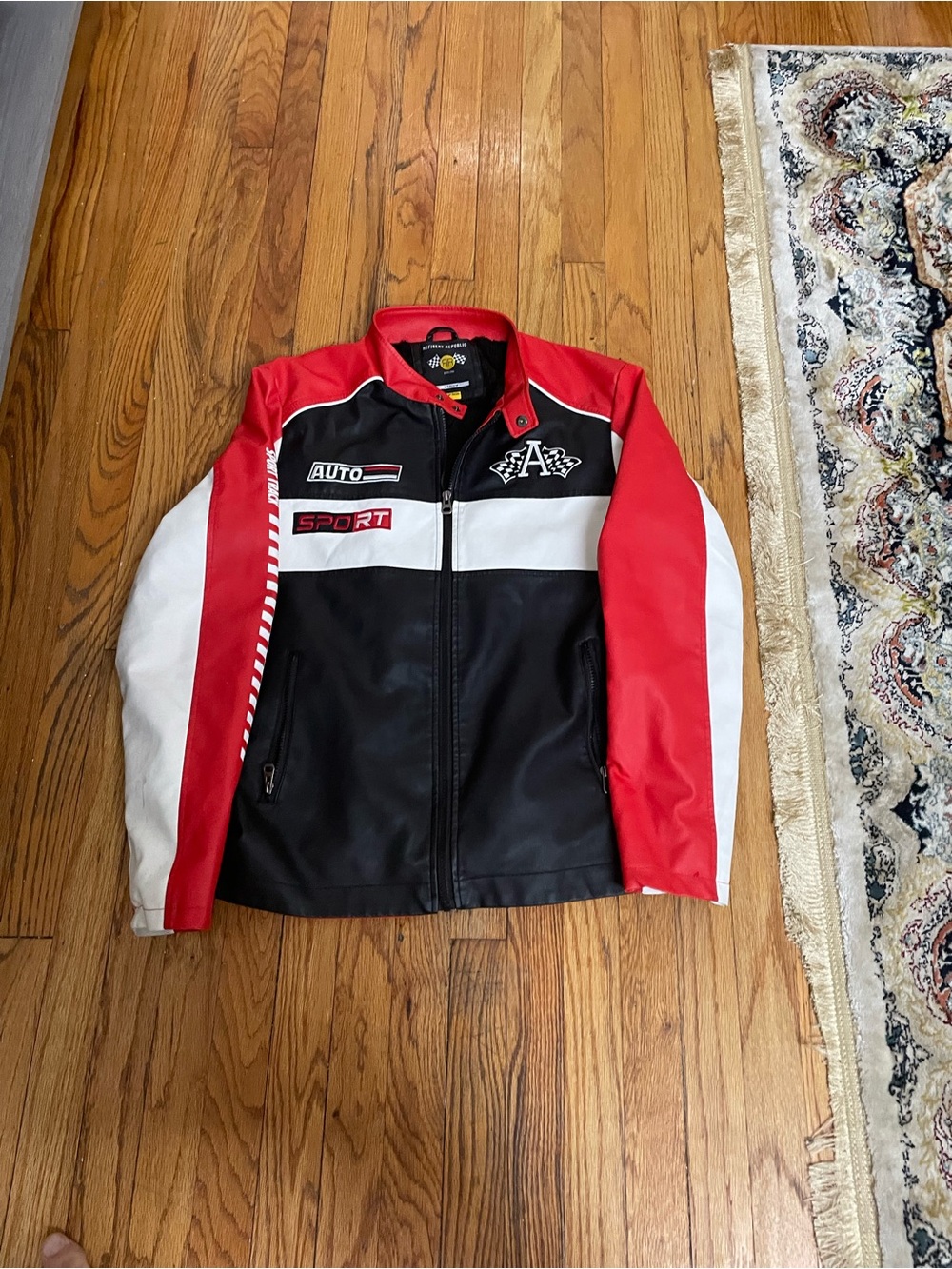 Men's Red Black White Racing Jacket - Sport